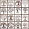 16PCS Tree of Life Painting Stencils Set – 6×6 Inch Reusable Layering Templates for Wood, Wall, Window, Floor, Scrapbooking, Card Making & DIY Art Decor